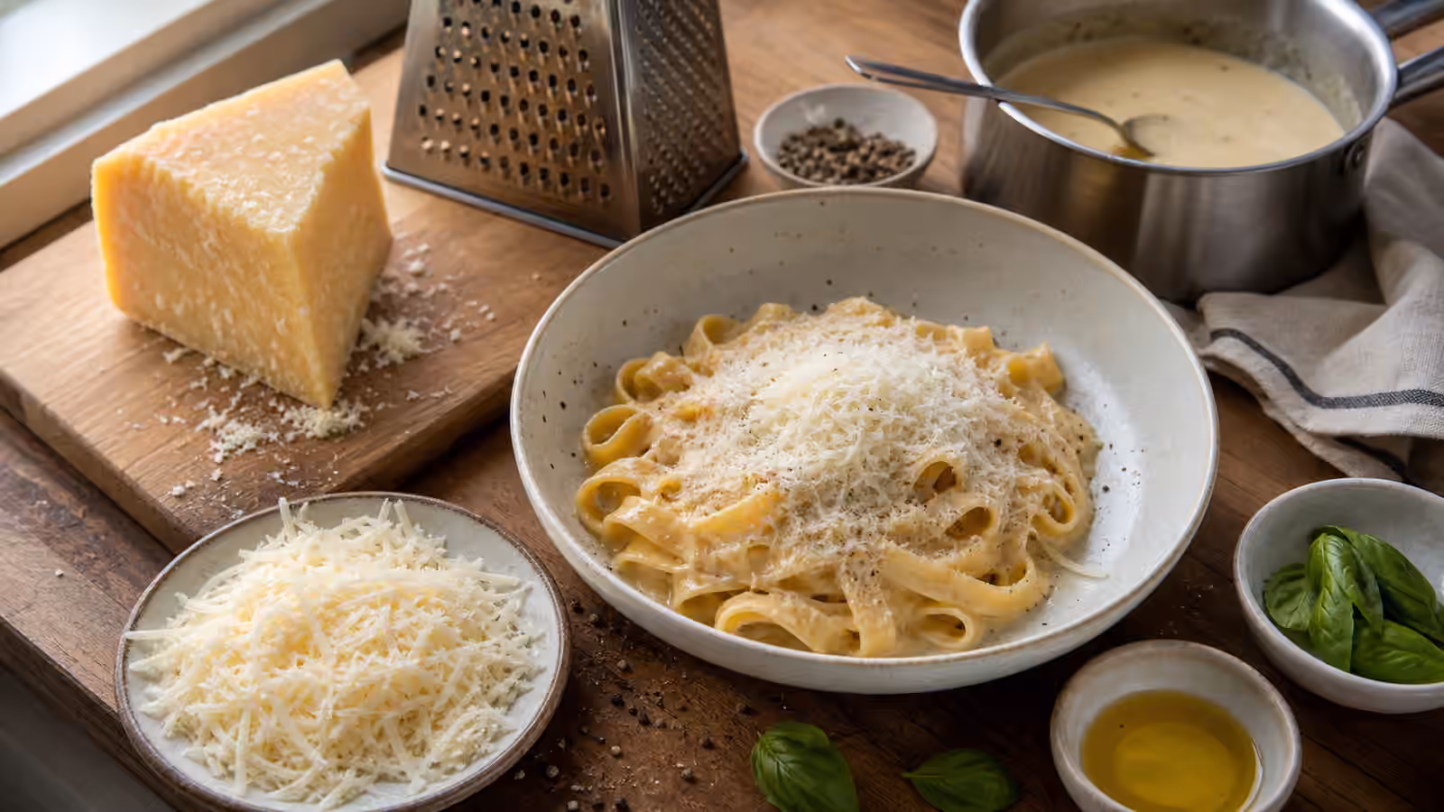 Cheese for Pasta: Grating, Melting, Saucing, and Finishing