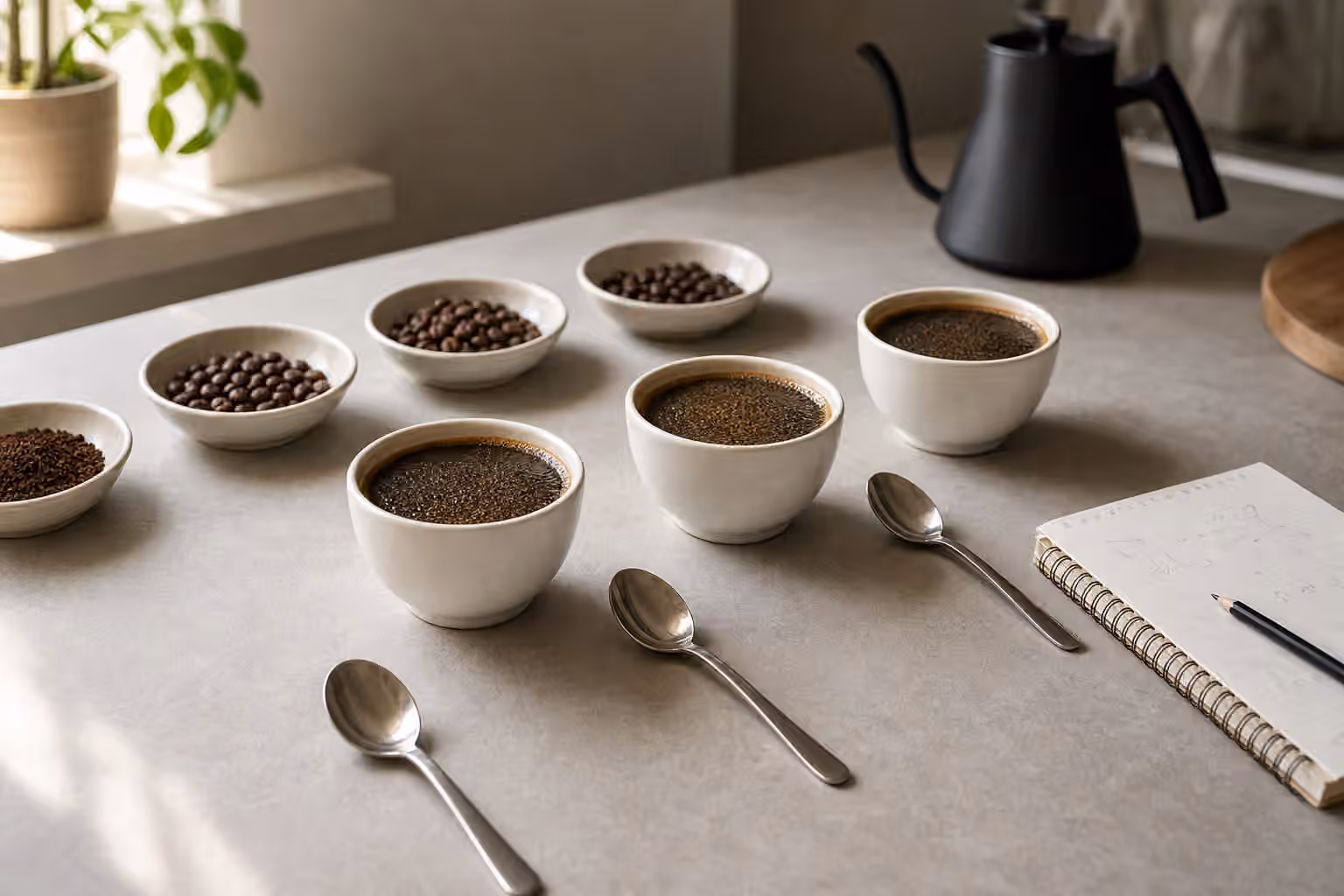 Home Coffee Cupping: Taste Beans Side by Side