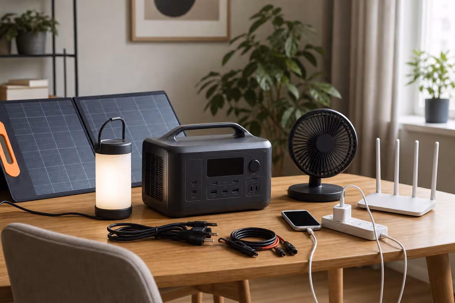 Portable power station with small outage loads