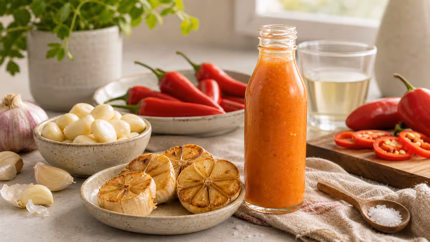 Garlic Hot Sauce Without Bitterness