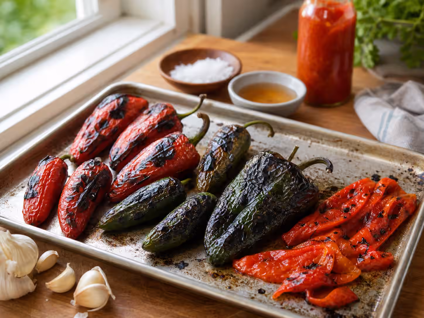 Roasting Peppers for Hot Sauce