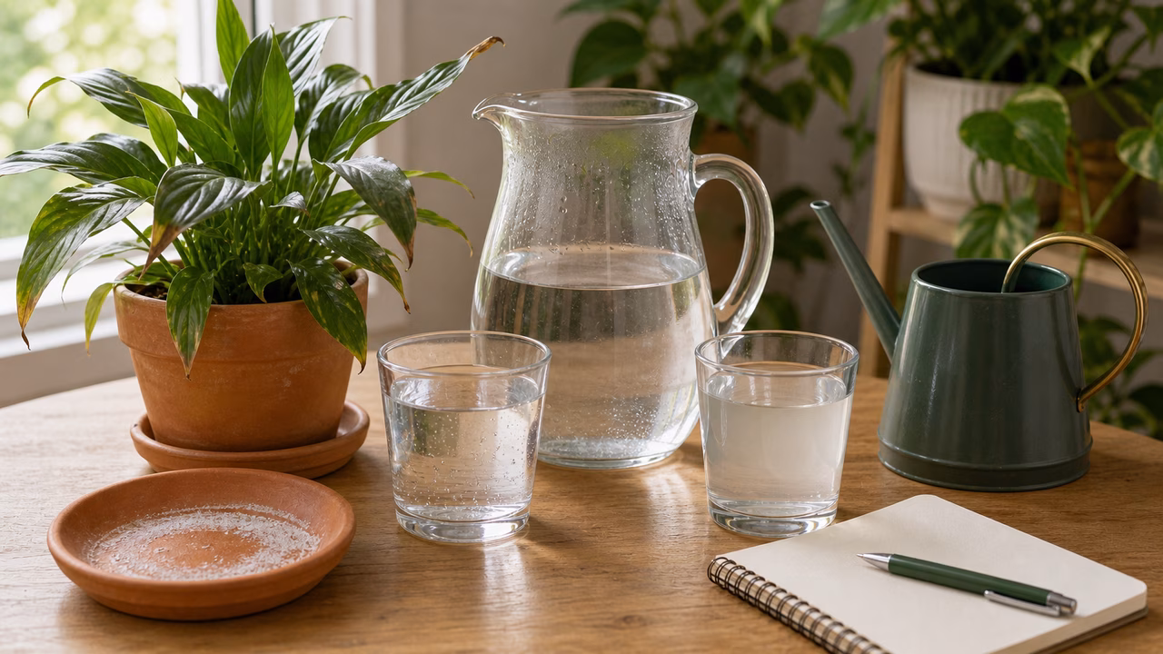 A practical indoor plant care setup for water quality for houseplants.