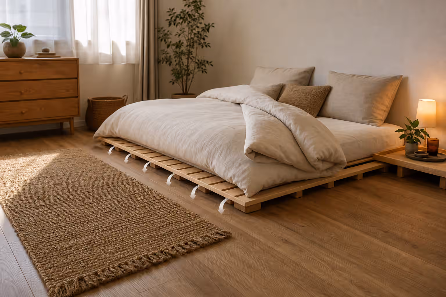 Floor Mattress and Low-Bed Setup: Airflow, Moisture, Paths, and Daily Reset
