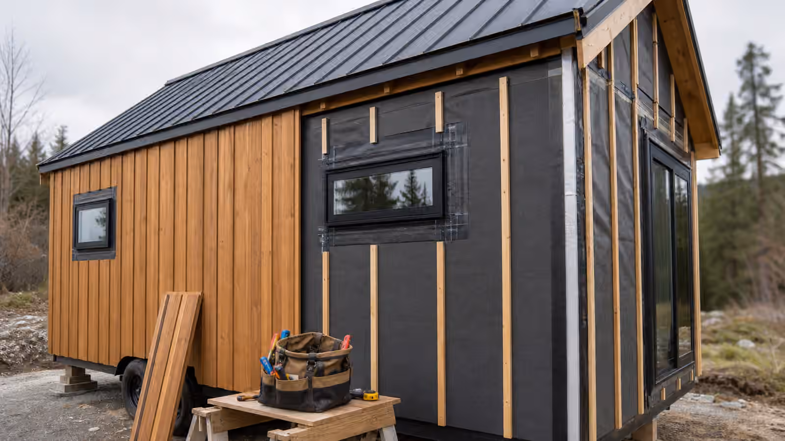 Tiny Home Exterior Envelope: Siding, Roofing, Flashing, and Water Control