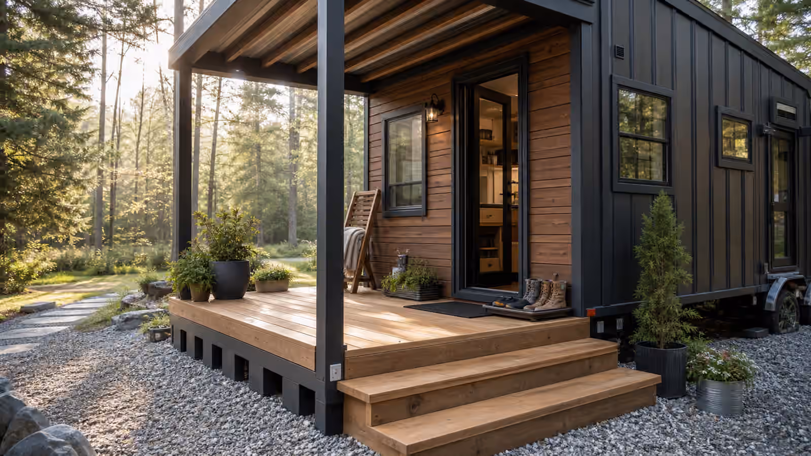 Tiny Home Outdoor Living: Porches, Decks, Steps, Shade, and Thresholds